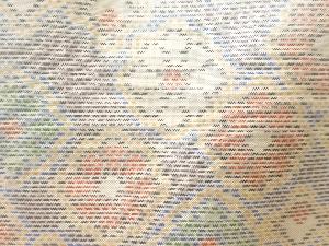 アンティーク　ヱ霞に花模様織り出し本場大島紬着物